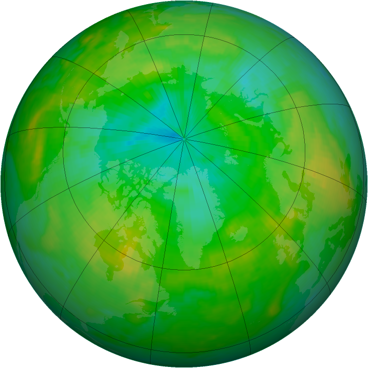 Arctic ozone map for 29 July 1979